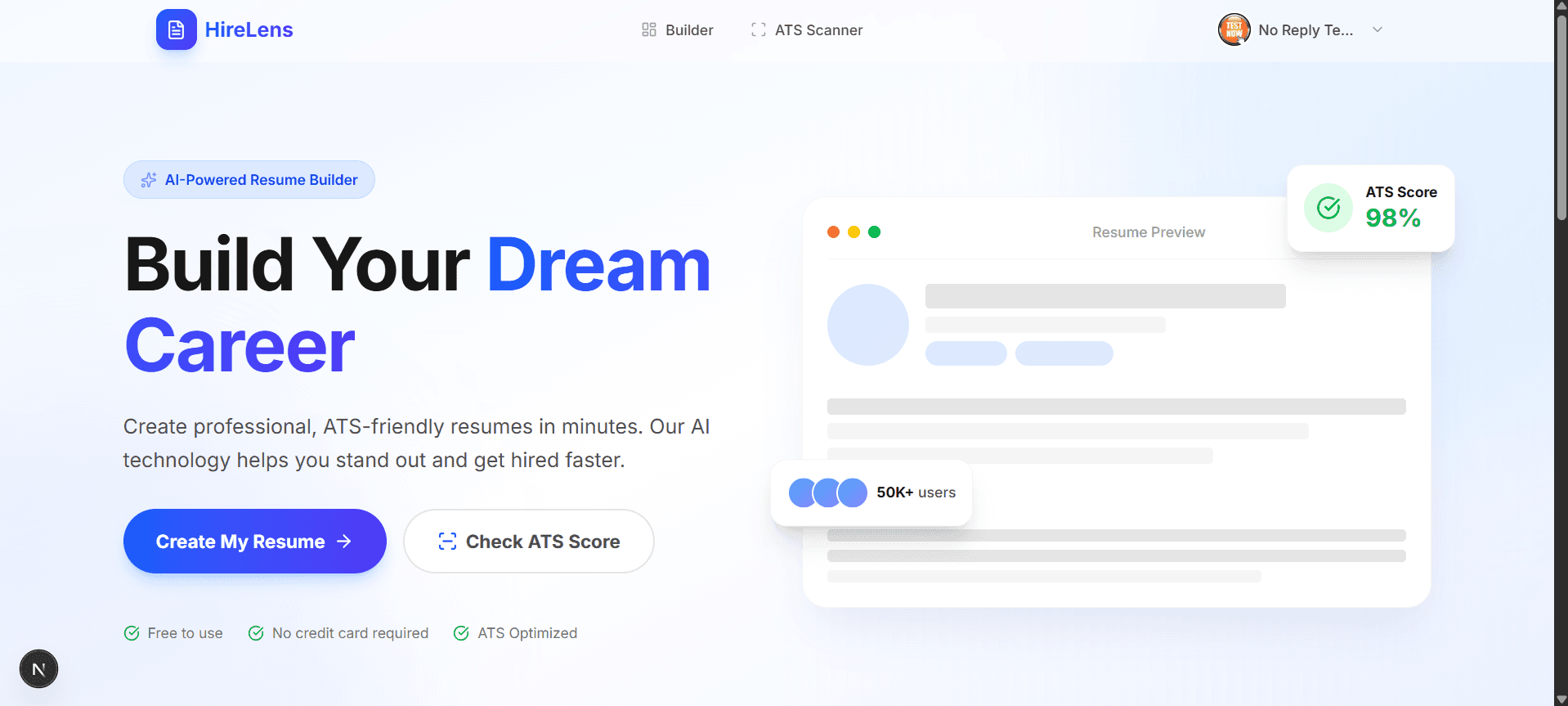 HireLens — AI Resume Builder
